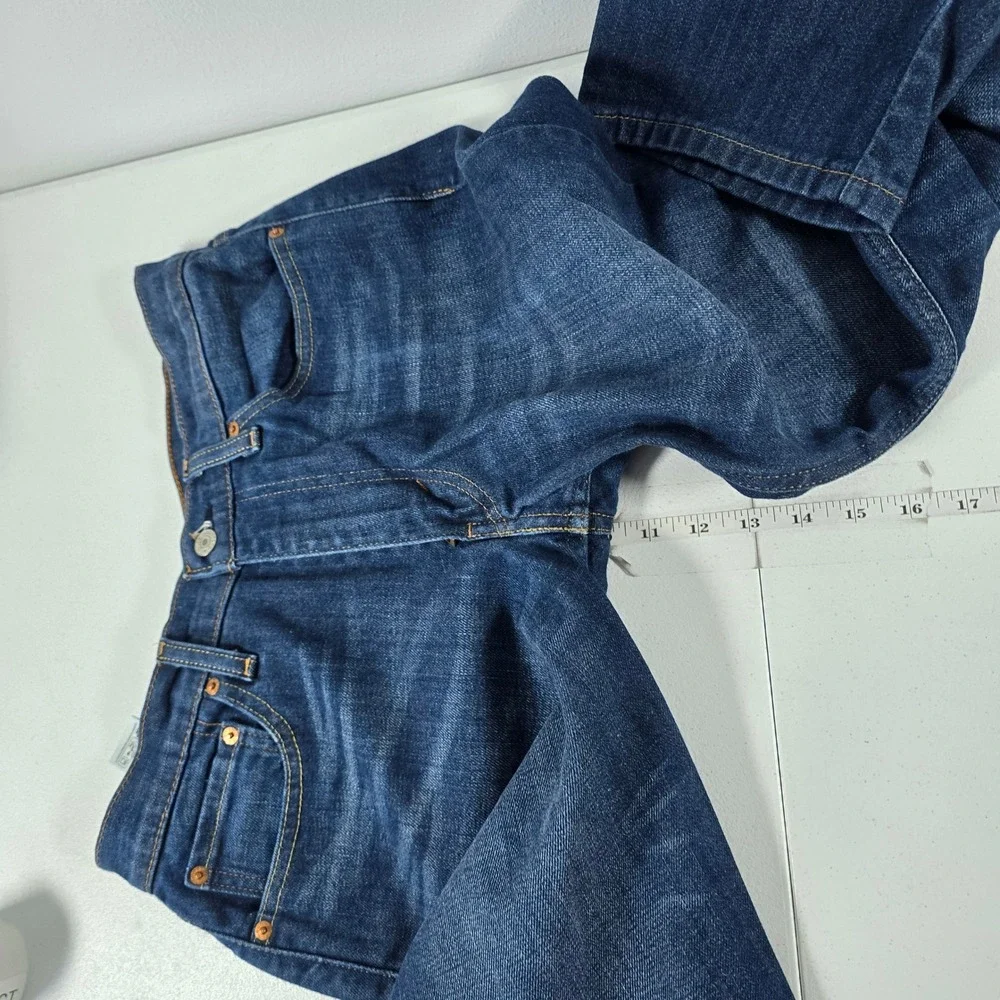Levis 514 Straight Fit Mens Jeans Dark Wash Indigo Blue 31x30 Cotton Blend